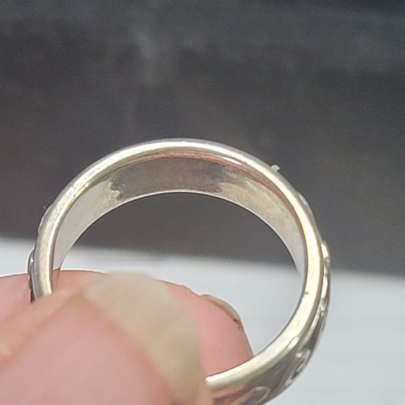 Wave Spinner Ring Solid Sterling Silver Band Ring Sizes 6 & 8 - Picture 5 of 5